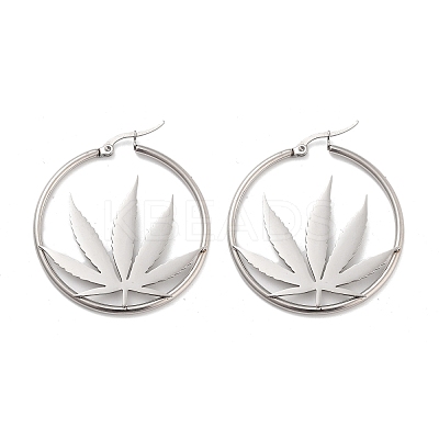 Non-Tarnish 304 Stainless Steel Hoop Earrings EJEW-P271-05P-1