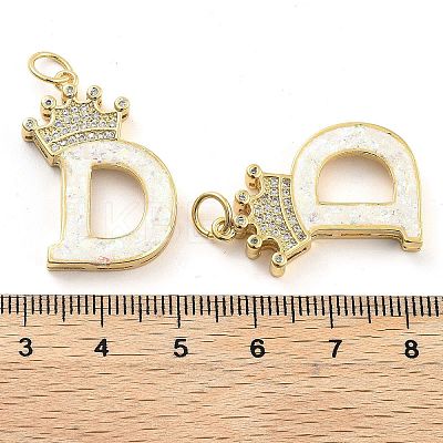 Brass Micro Pave Clear Cubic Zirconia Pendants KK-G498-01D-02-1