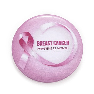 Breast Cancer Awareness Month Tinplate Brooch Pin LS-JEWB-G016-01P-06-1
