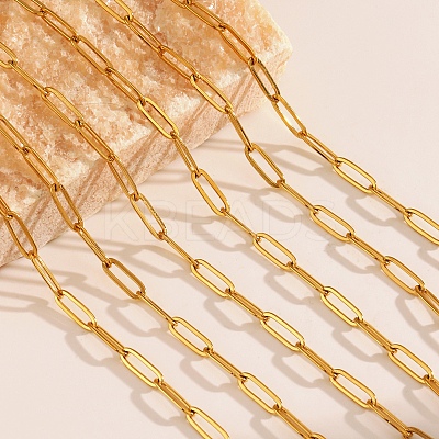 Stainless Steel Paperclip Chains Necklaces for Women LS-PW-WG32A9D-01-1