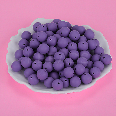 Round Silicone Focal Beads SI-JX0046A-109-1