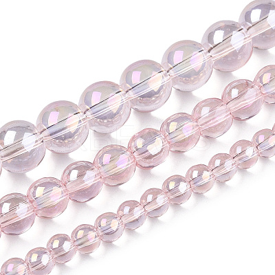Electroplate Transparent Glass Beads Strands LS-GLAA-T032-T4mm-AB10-1