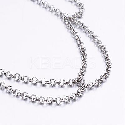Tarnish Resistant 304 Stainless Steel Anklets AJEW-AN00208-1