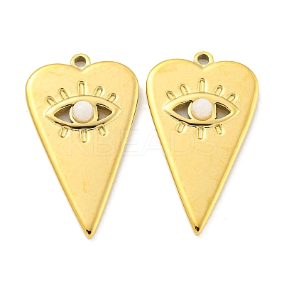 Natural White Jade Heart Eye Pendants STAS-L278-114G-01-1