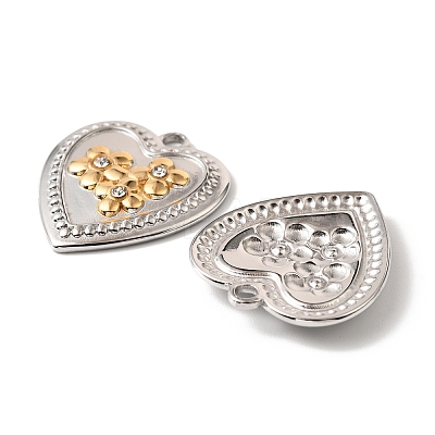 304 Stainless Steel Rhinestone Pendants STAS-Z145-03GP-01-1