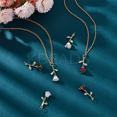 20Pcs 2 Colors Alloy Enamel Pendants ENAM-UN0001-01-1
