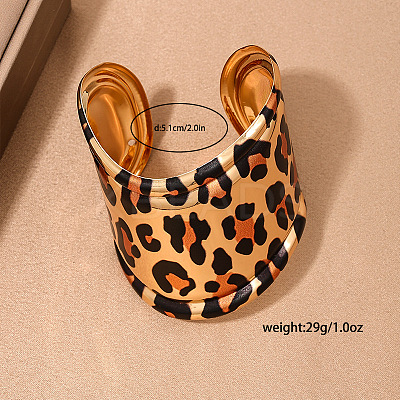 Leopard Print Alloy Cuff Bangles  for Women WGB08C8-01-1