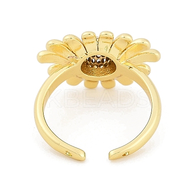 Brass Micro Pave Cubic Zirconia Cuff Rings RJEW-U030-03G-02-1
