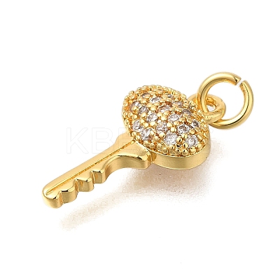 Rack Plating Brass Micro Pave Cubic Zirconia Pendants ZIRC-F142-12C-G-1