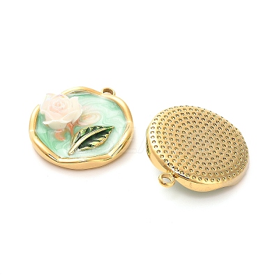 304 Stainless Steel Enamel Pendants STAS-B084-12G-02-1