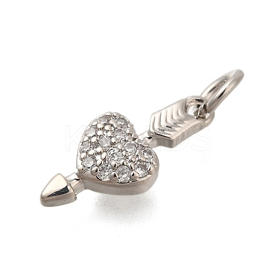 Rack Plating Brass Micro Pave Cubic Zirconia Pendants KK-I716-12P-1