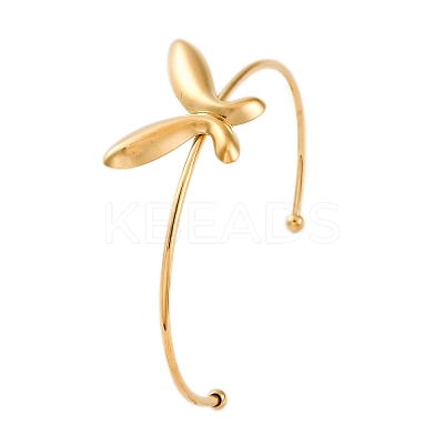 304 Stainless Steel Cuff Bangles for Women LS-BJEW-F491-01G-01-1