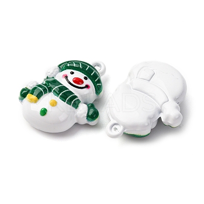 Christmas Themes Baking Paint Alloy Pendants FIND-G097-02C-1