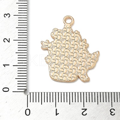 Small Potted Plant with Dog Alloy Enamel Pendants X-ENAM-I083-01KCG-06-1