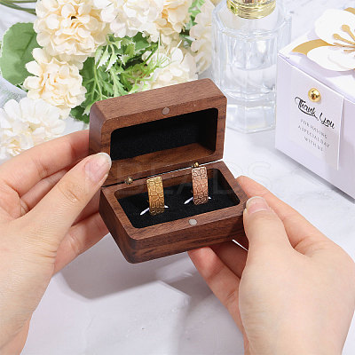 Wooden Jewelry Storage Magnetic Gift Cases for Cufflinks CON-WH0095-78C-1-1