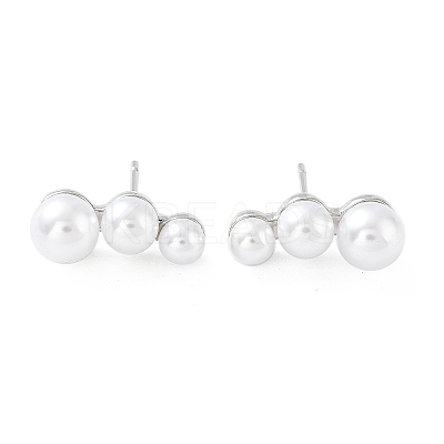 Rack Plating Brass Stud Earrings for Women KK-Z038-12P-1