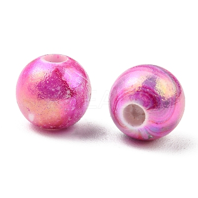 AB Color Wave Printed Acrylic Beads SACR-YW0001-48-1