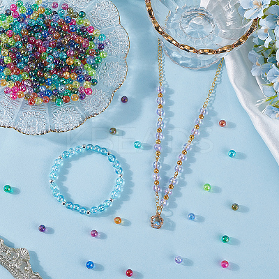 1000Pcs 25 Colors Transparent Acrylic Beads MACR-SP0001-75-1