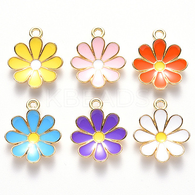 Alloy Enamel Pendants X-ENAM-S121-116-G-1