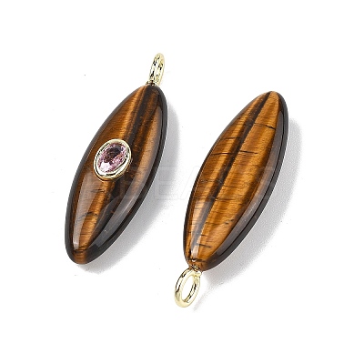 Natural Tiger Eye Pendants G-D357-01C-1