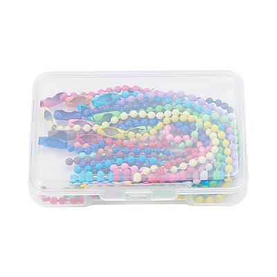 Eco-Friendly Iron Ball Chains with Connectors IFIN-CJ0001-14-1