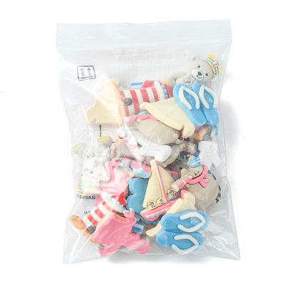 28Pcs 7 Styles Nautical Themed Opaque Resin Cabochons CRES-FS0001-09-1