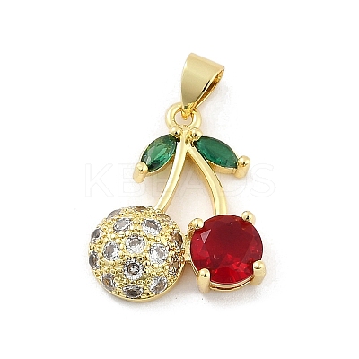 Brass Micro Pave Cubic Zirconia Pendants KK-Z090-01G-01-1