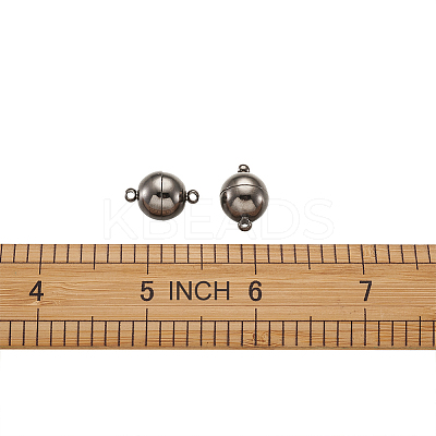 Round Brass Magnetic Clasp KK-TA0007-44B-1
