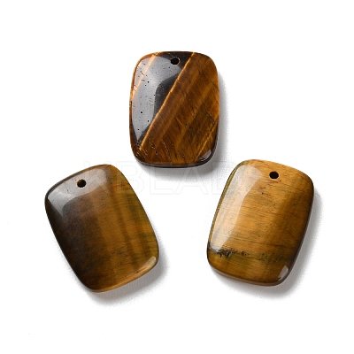 Natural Tiger Eye Pendants G-B123-06B-1