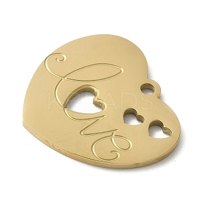 304 Stainless Steel Filigree Pendants LS-STAS-E501-07G-1
