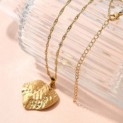 Summer Beach 304 Stainless Steel Pendant Rope Chain Necklaces for Women LS-STAS-Z108-01G-03-1