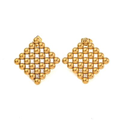 304 Stainless Steel Stud Earrings for Women LS-EJEW-Z058-01G-02-1