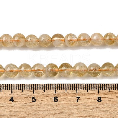 Heated Natural Citrine Beads Strands LS-G-D323-A01-6mm-B-1