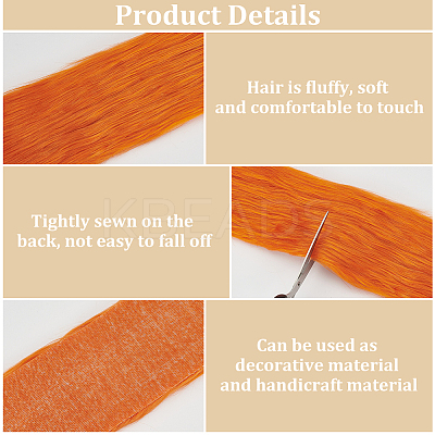 Polyester Top for Diy Hand-Decorated Artificial Wool Strip Accessories FIND-WH0170-32D-1