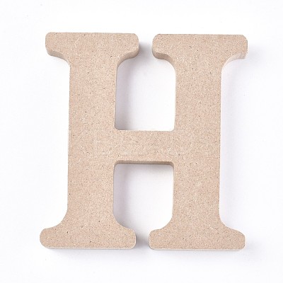 Letter Unfinished Wood Slices DIY-WH0162-62H-1