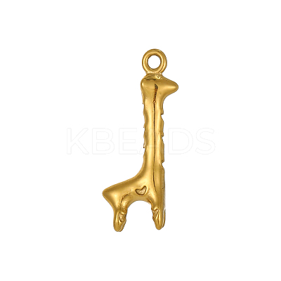 Giraffe Charms 304 Stainless Steel Pendants STAS-OY004-44G-1