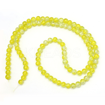 Baking Paint Crackle Glass Beads Strands X-CCG-S001-6mm-04-1