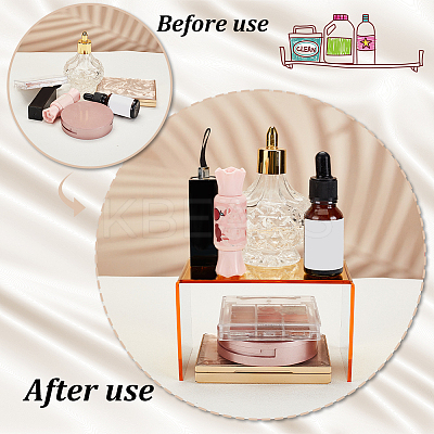 3 Sizes 3-Tier Mirror Style Acrylic Jewelry Display Riser Shelf ODIS-WH0025-116-1