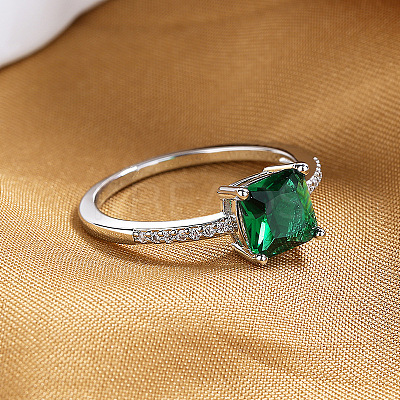 Brass Micro Pave Cubic Zirconia Finger Rings for Women FS-WG14AB5-01-1