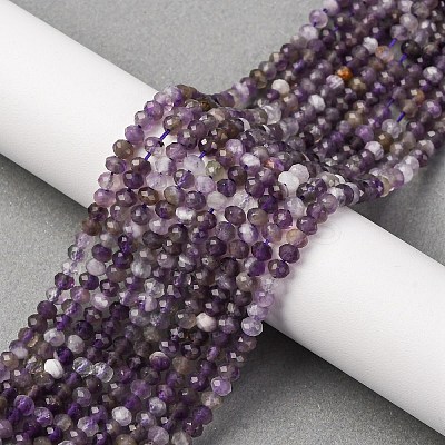 Faceted Natural Amethyst Beads Strands LS-G-RM241221-N2-1