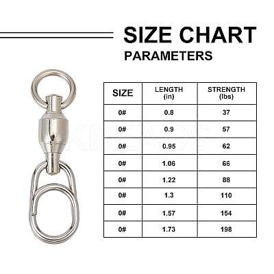 40Pcs 8 Styles Brass & 304 Stainless Steel Fishing Fast Snap Clips FIND-GO0001-20-1