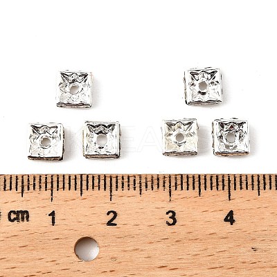Brass Rhinestone Spacer Beads RSB072-01S-1