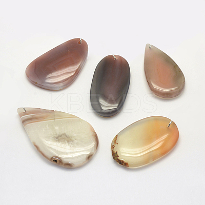 Natural Agate Pendants G-G694-A-03-1