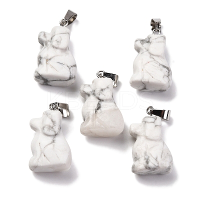 Natural & Synthetic Mixed Gemstone Pendants G-B127-07P-1