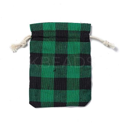 Christmas Theme Rectangle Jute Bags with Jute Cord LS-ABAG-E006-01F-1