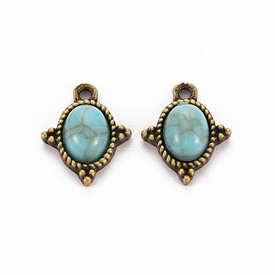 Tibetan Style Alloy Charms PALLOY-Q433-036-RS-1