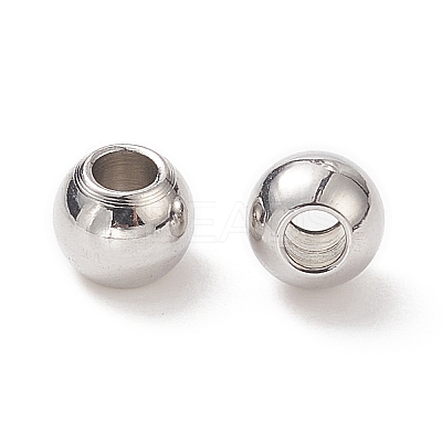 Tarnish Resistant 304 Stainless Steel Round Spacer Beads STAS-N020-18D-1