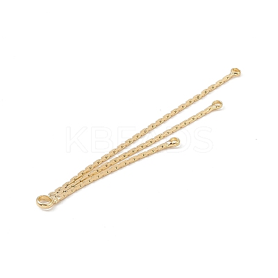 Brass Boston Link Chains Tassel Big Pendants KK-P227-04G-1