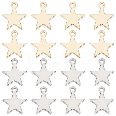 50Pcs 2 Colors Brass Pendants KK-BBC0007-60-1