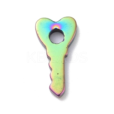 PVD Vacuum Plating Rainbow Color Non-magnetic Synthetic Hematite Pendants G-G856-05A-1